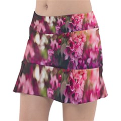 Pink Flower Classic Tennis Skirt