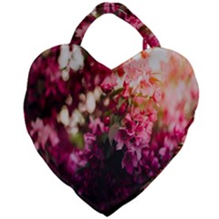 Pink Flower Giant Heart Shaped Tote