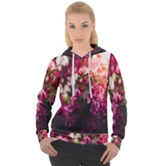 Pink Flower Women s Overhead Hoodie