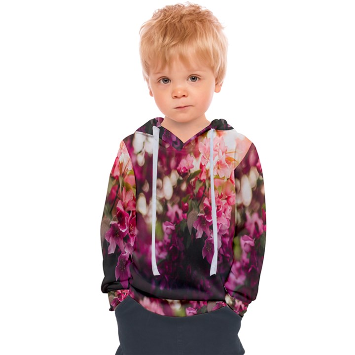 Pink Flower Kids  Overhead Hoodie