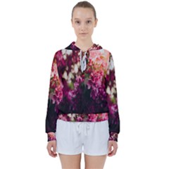 Pink Flower Women s Tie Up Sweat