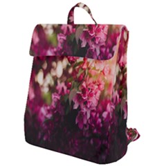 Pink Flower Flap Top Backpack