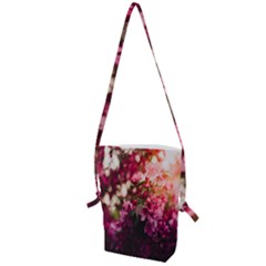 Pink Flower Folding Shoulder Bag