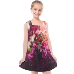 Pink Flower Kids  Cross Back Dress