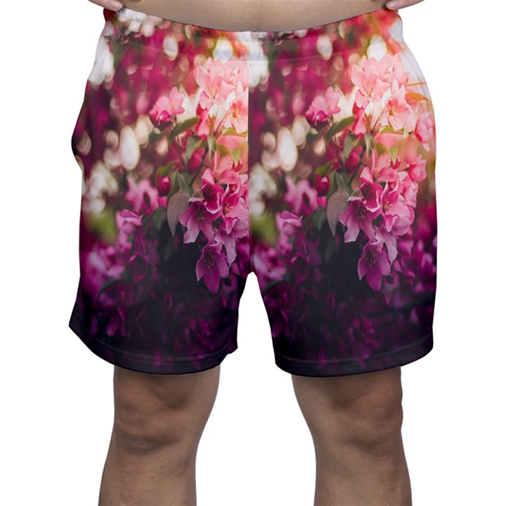 Pink Flower Men s Shorts