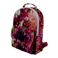 Pink Flower Flap Pocket Backpack (Large)