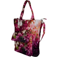 Pink Flower Shoulder Tote Bag