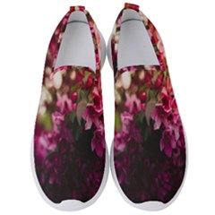 Pink Flower Men s Slip On Sneakers