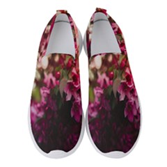 Pink Flower Women s Slip On Sneakers