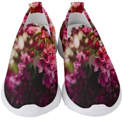 Pink Flower Kids  Slip On Sneakers