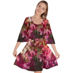 Pink Flower Velour Kimono Dress by artworkshop