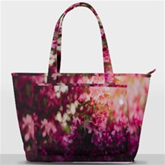 Pink Flower Back Pocket Shoulder Bag 