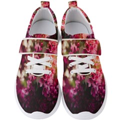 Pink Flower Men s Velcro Strap Shoes