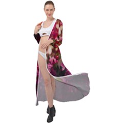 Pink Flower Maxi Chiffon Beach Wrap