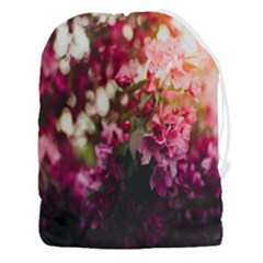 Pink Flower Drawstring Pouch (3XL)