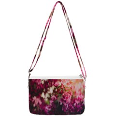 Pink Flower Double Gusset Crossbody Bag