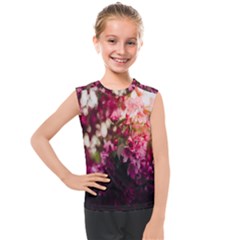 Pink Flower Kids  Mesh Tank Top