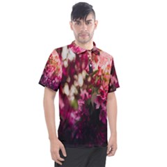 Pink Flower Men s Polo Tee