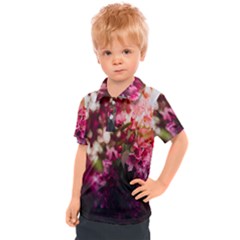 Pink Flower Kids  Polo Tee