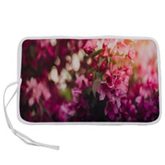 Pink Flower Pen Storage Case (L)