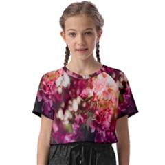 Pink Flower Kids  Basic Tee