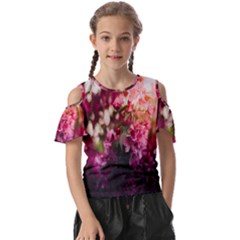 Pink Flower Kids  Butterfly Cutout Tee