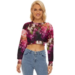 Pink Flower Lightweight Long Sleeve Sweatshirt