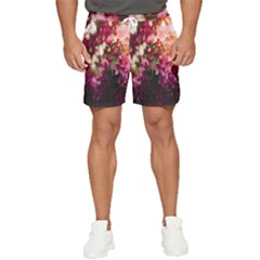 Pink Flower Men s Runner Shorts