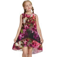 Pink Flower Kids  Frill Swing Dress