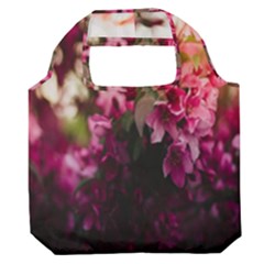 Pink Flower Premium Foldable Grocery Recycle Bag