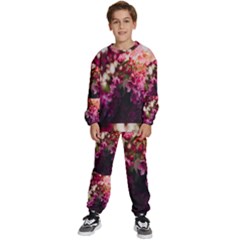 Pink Flower Kids  Sweatshirt set