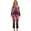 Pink Flower Womens  Long Sleeve Lightweight Pajamas Set View1