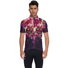 Pink Flower Men s Short Sleeve Cycling Jersey by artworkshop