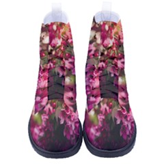 Pink Flower High-top Canvas Sneakers