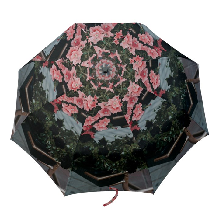 Pink Peony  Flower Folding Umbrellas