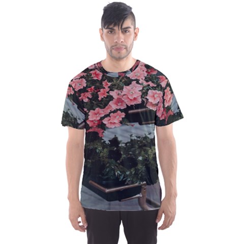 Pink Peony  Flower Men s Sport Mesh Tee by artworkshop