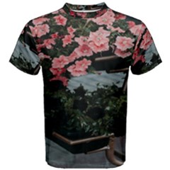 Pink Peony  Flower Men s Cotton Tee by artworkshop