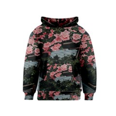 Pink Peony  Flower Kids  Pullover Hoodie