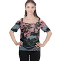 Pink Peony  Flower Cutout Shoulder Tee View1