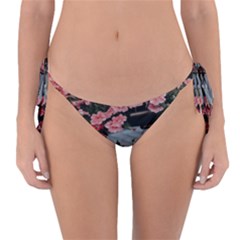 Pink Peony  Flower Reversible Bikini Bottoms