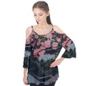 Pink Peony  Flower Flutter Sleeve Tee  View1