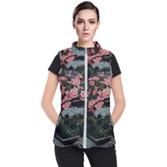 Pink Peony  Flower Women s Puffer Vest