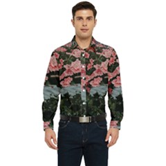 Pink Peony  Flower Men s Long Sleeve  Shirt by artworkshop