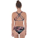 Pink Peony  Flower Criss Cross Bikini Set View2