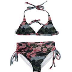 Pink Peony  Flower Kids  Classic Bikini Set