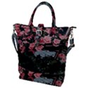 Pink Peony  Flower Buckle Top Tote Bag View1