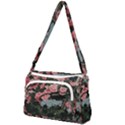 Pink Peony  Flower Front Pocket Crossbody Bag View1