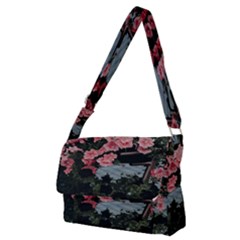 Pink Peony  Flower Full Print Messenger Bag (M)