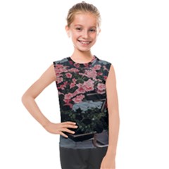 Pink Peony  Flower Kids  Mesh Tank Top by artworkshop