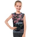 Pink Peony  Flower Kids  Mesh Tank Top View1